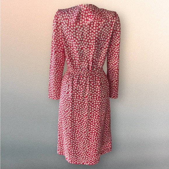 👗Fabolous Vintage Dress by Carnival! Snap Deep V Neckline with Ruffled Trim - Picture 3 of 9